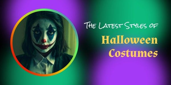 joker, photo, creative, Halloween Costume Styles Twitter Post Template