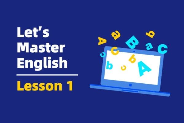 study, tutorial, english learning, English Lessons Blog Title Template