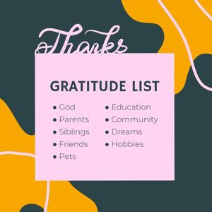 Grateful List Thanksgiving Social Media Instagram Post