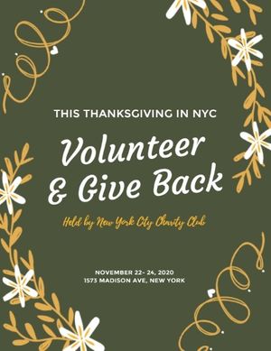 Thanksgiving Volunteer And Giveback Party Program