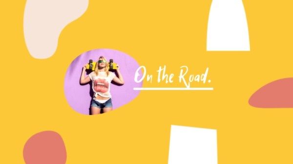 youtuber, video, travel, On The Road Youtube Channel Art Template