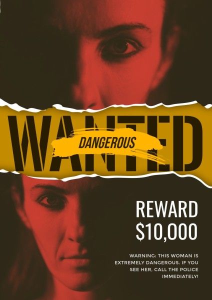 reward, looking for, characteristic, Mystery Movie Style Wanted Poster Template