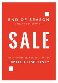 promote sales, sales promotion, promoting, Red End Of Season Sale Flyer Template