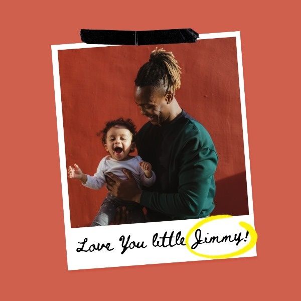 family, kid, birthday, Baby Polarid Photo  Instagram Post Template