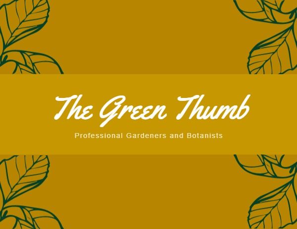 nature, ad, promotion, The Green Thumb Label Template