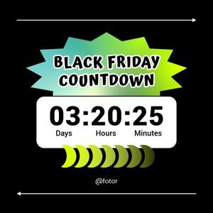 Black Friday Promotion Countdown Instagram Post