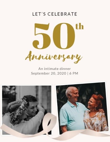 wedding, ceremony, engagement, 50th Anniversary Program Template