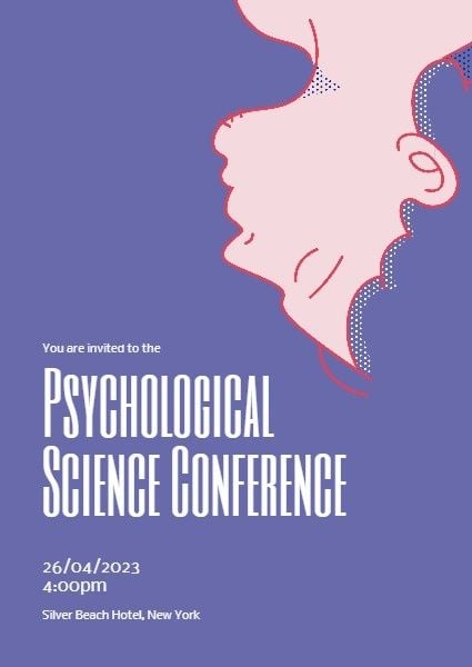 seminar, psychology, mind, Psychological Science Conference Invitation Template