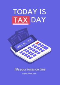 税务日 英文海报