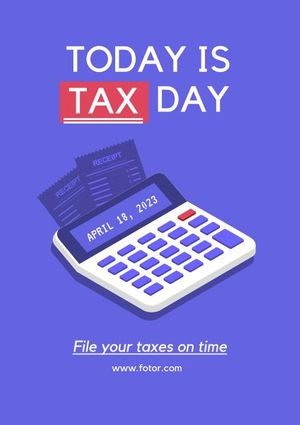 finance, economy, accounting, Tax Day Poster Template