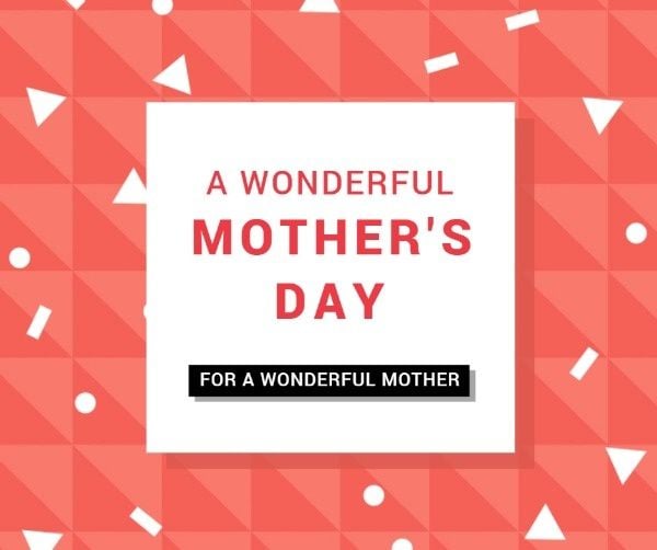 greeting, celebration, thx, Lovely Mother's Day Gift Facebook Post Template