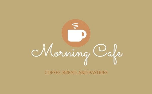 cafe, shop, store, Ecru Coffee House Business Card Template