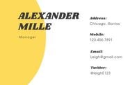 work, marketing specialist, photo, Yellow Personal Profile Resume Business Card Template