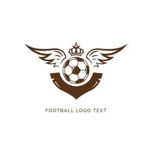 棕色复古足球运动徽章 Logo