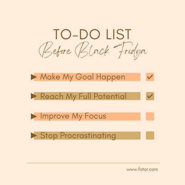 e-commerce, online shopping, promotion, Pink Black Friday Branding Fashion To Do List Checklist Instagram Post Template
