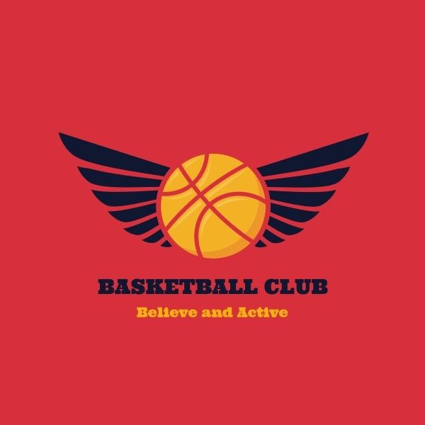 team, sport, sports, Red Basketball Club League Badge Logo Template