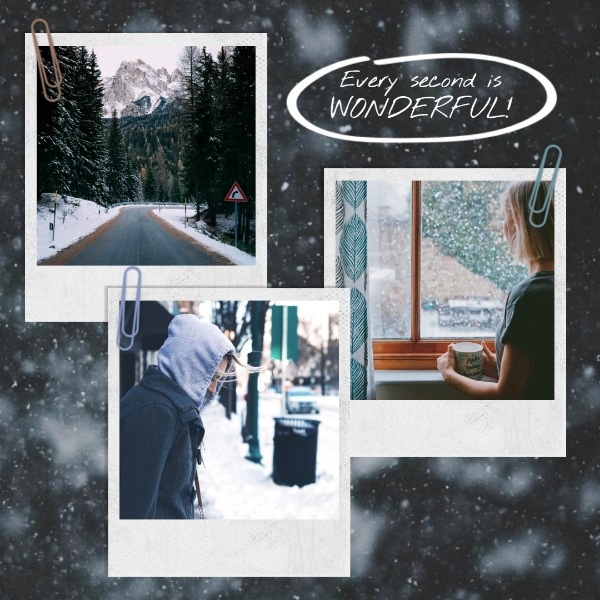 Winter Travel Collage Instagram Post