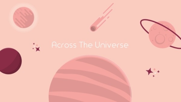 粉红色宇宙 Youtube 频道艺术模板 Youtube频道封面