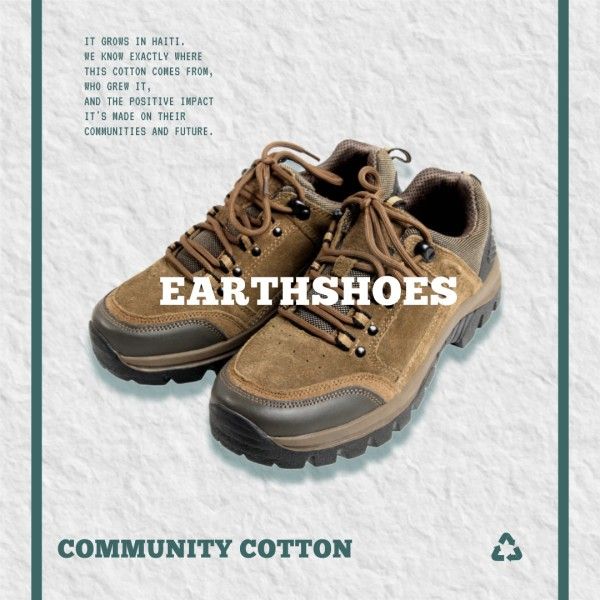 climbing boot, hiking shoes, climbing shoes, Brown Trekking Shoes Sport Footwear Branding Instagram Post Template