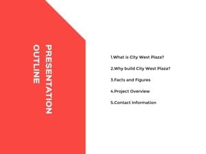 Black And Red City West Plaza Project Introduction Presentation 4:3