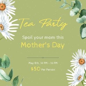 mothers day, mother day, activity, Green Illustration Floral Mother's Day Event Instagram Post Template