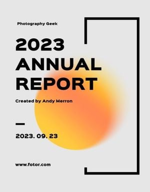 business, company, firm, Gray And Simple Photography Corporate Annual Report Template