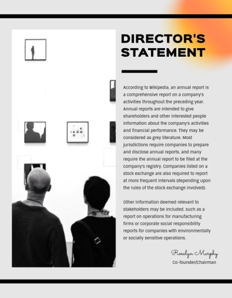 Gray And Simple Photography Corporate Annual Report Report