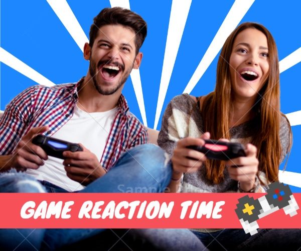 gaming, games, woman, Game Reaction Time Facebook Post Template