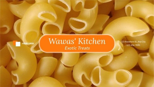 social media, simple, Yellow Pasta Food Cook Youtube Banner Youtube Channel Art Template