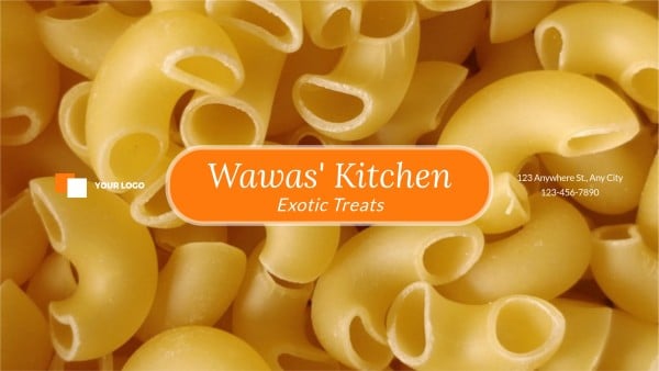 Yellow Pasta Food Cook Youtube Banner