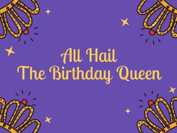 誕生日の女王 メッセージカード