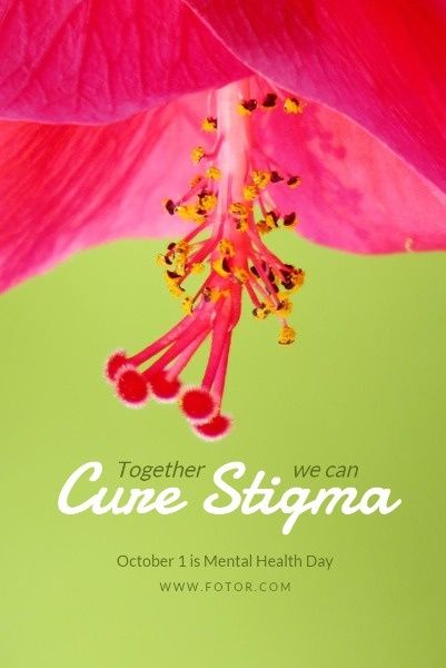mentality, wishes, love, Cure Stigma Mental Health Day Pinterest Post Template
