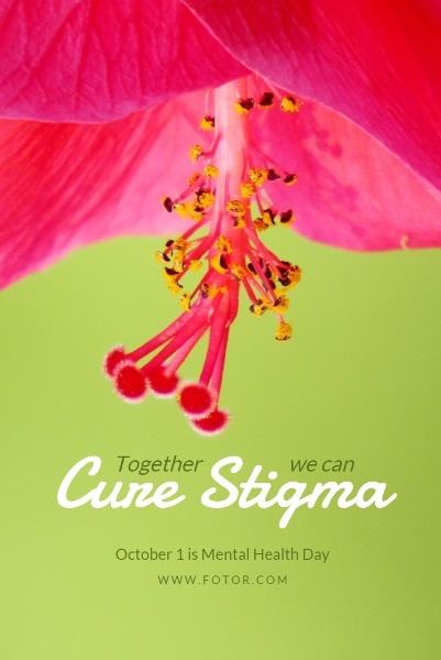 Cure Stigma Mental Health Day Pinterest Post