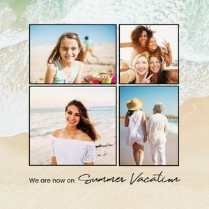 travel, journey, trip, Yellow And Green Modern Summer Vacation Collage Photo Collage (Square) Template