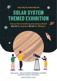 solar, galaxy, universe, Space Exhibition Poster Template