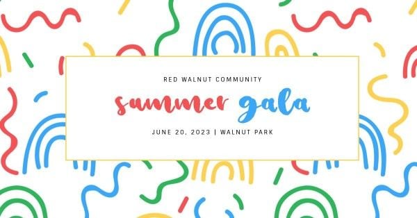  cover photo, red walnut, community, Summer Gala Facebook Event Cover Template