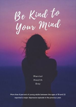 mental health, mental health day, life, Mental Heath Day Poster Template