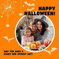 Orange Happy Halloween Spooky Instagram Post