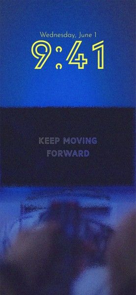lock screen, keep moving, photo, Blue Minimal Quote Text Phone Wallpaper Template