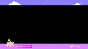 紫色抽搐可爱覆盖横幅 Twitch直播装饰框