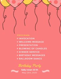 Birthday Party Program