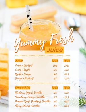 food, Drinks Menu Template