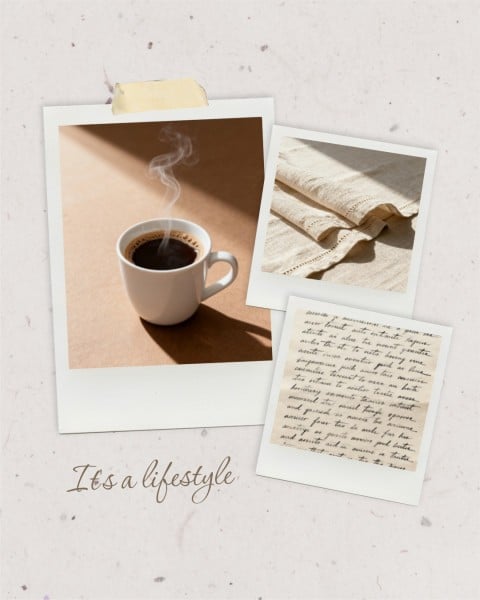 Beige Minimalist Lifestyle Photo Collage