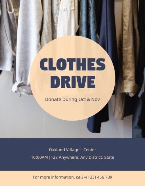 donation, clothes donation, clothes drive, Donate Clothes Program Template