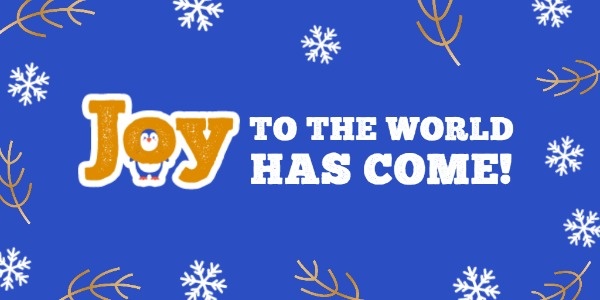 Blue Joy Penguin Christmas Wishes Twitter Post