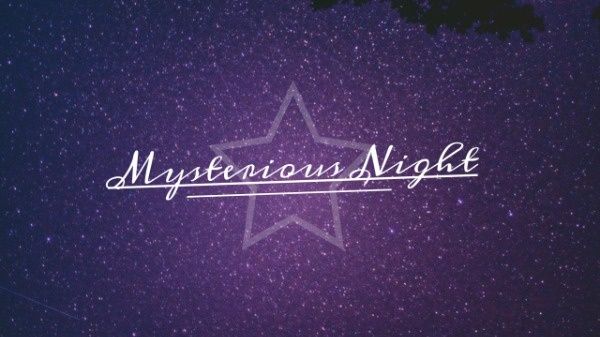 star, silent, starry, Mysterious Night Youtube Channel Art Template