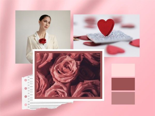 valentine's day, love, life, Pink Collage Valentines Day Gift Collage Photo Collage 4:3 Template