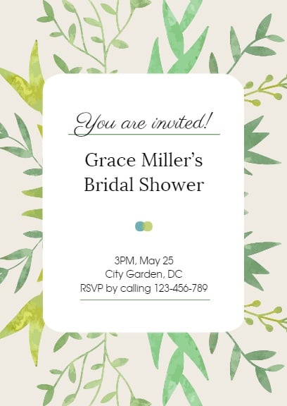 Simple Bridal Shower Invitation