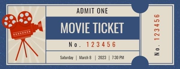 film, theater, cinema, Vintage Movie  Ticket Template