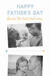 dad, baby, kid, Dark Father's Day Collage Pinterest Post Template
